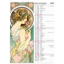 Kalendář Alfons Mucha