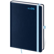 Týdenní diář B6 Double Blue s poutkem