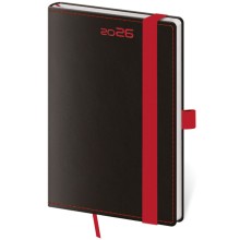 Kapesní diář Black Red s poutkem