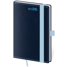 Kapesní diář Double Blue s poutkem