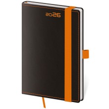 Kapesní diář Black Orange s poutkem
