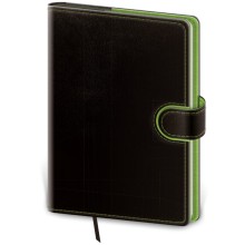 Denní diář A5 Flip černo/zelený