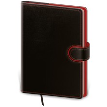 Týdenní diář A5 Flip černo/červený