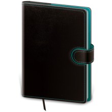 Týdenní diář A5 Flip černo/petrolejový