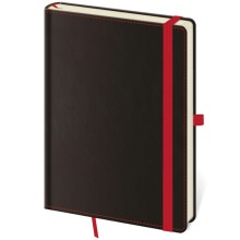 Linkovaný zápisník Black Red L