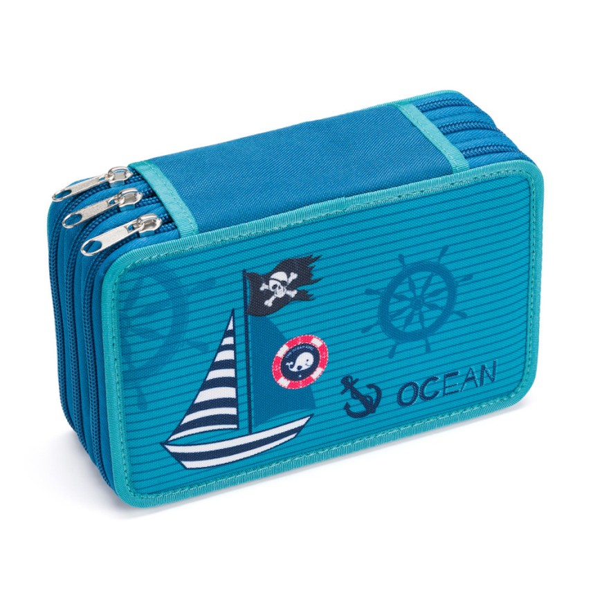 Školní penál třípatrový Ocean Pirate