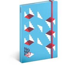 NOTIQUE Notes Isometric, nelinkovaný, 13 x 21 cm NOTIQUE Notes Isometric, nelinkovaný, 13 x 21 cm