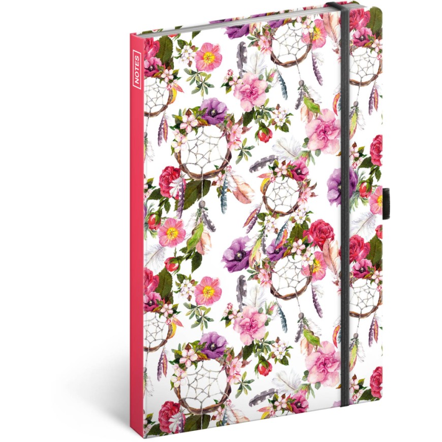 NOTIQUE Notes Lapač snů růžový, linkovaný, 13 x 21 cm