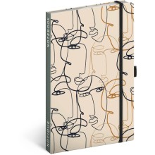 NOTIQUE Notes Tvář, linkovaný, 13 x 21 cm NOTIQUE Notes Tvář, linkovaný, 13 x 21 cm