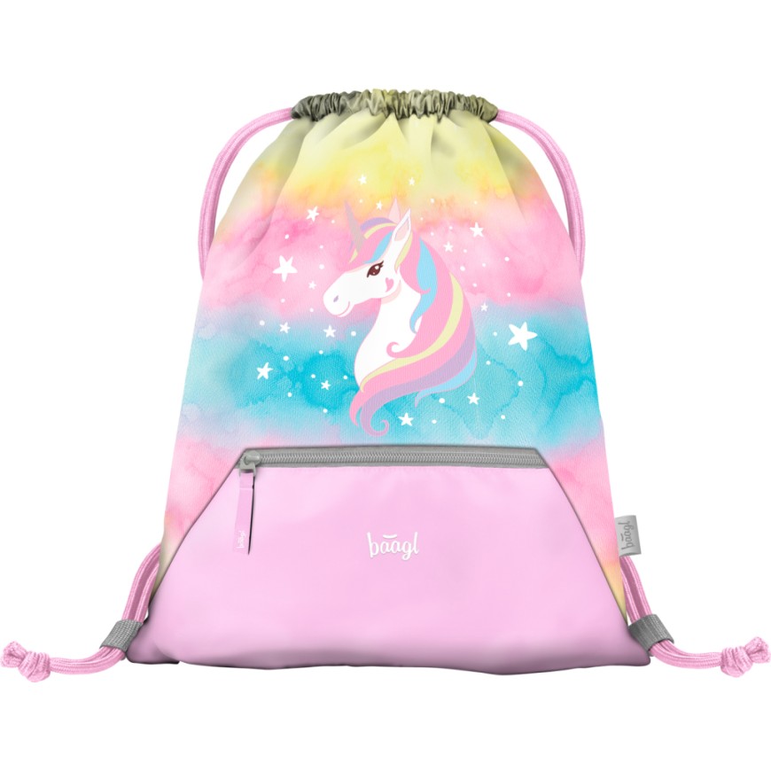 BAAGL Sáček s kapsou Rainbow Unicorn
