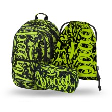BAAGL 3 SET Core Lime: batoh, penál, sáček