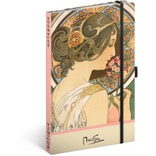 NOTIQUE Notes Alfons Mucha – Petrklíč, tečkovaný, 13 x 21 cm NOTIQUE Notes Alfons Mucha – Petrklíč, tečkovaný, 13 x 21 cm