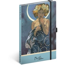 NOTIQUE Notes Alfons Mucha – Luna, tečkovaný, 13 x 21 cm NOTIQUE Notes Alfons Mucha – Luna, tečkovaný, 13 x 21 cm