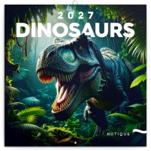 NOTIQUE Poznámkový kalendář Dinosauři 2027, 30 x 30 cm NOTIQUE Poznámkový kalendář Dinosauři 2027, 30 x 30 cm