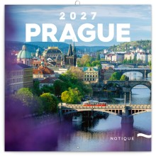 NOTIQUE Poznámkový kalendář Praha 2027, 30 x 30 cm NOTIQUE Poznámkový kalendář Praha 2027, 30 x 30 cm