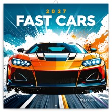 NOTIQUE Poznámkový kalendář Fantastická auta 2027, 30 x 30 cm NOTIQUE Poznámkový kalendář Fantastická auta 2027, 30 x 30 cm