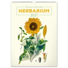 NOTIQUE Nástěnný kalendář Vintage plakáty – herbář 2027, 33 x 46 cm NOTIQUE Nástěnný kalendář Vintage plakáty – herbář 2027, 33 x 46 cm