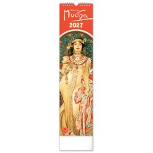 NOTIQUE Nástěnný kalendář Alfons Mucha 2027, 12 x 48 cm NOTIQUE Nástěnný kalendář Alfons Mucha 2027, 12 x 48 cm