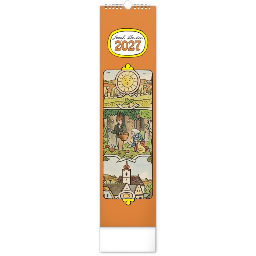 NOTIQUE Nástěnný kalendář Josef Lada 2027, 12 x 48 cm