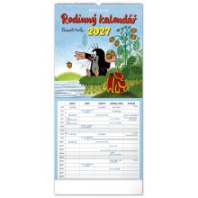 NOTIQUE Nástěnný kalendář Rodinný plánovací Krteček 2027, 21 x 42 cm NOTIQUE Nástěnný kalendář Rodinný plánovací Krteček 2027, 21 x 42 cm