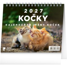 NOTIQUE Stolní kalendář Kočky – se jmény koček 2027, 16,5 x 13 cm NOTIQUE Stolní kalendář Kočky – se jmény koček 2027, 16,5 x 13 cm