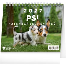 NOTIQUE Stolní kalendář Psi – se jmény psů 2027, 16,5 x 13 cm NOTIQUE Stolní kalendář Psi – se jmény psů 2027, 16,5 x 13 cm