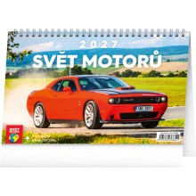 NOTIQUE Stolní kalendář Svět motorů 2027, 23,1 x 14,5 cm NOTIQUE Stolní kalendář Svět motorů 2027, 23,1 x 14,5 cm