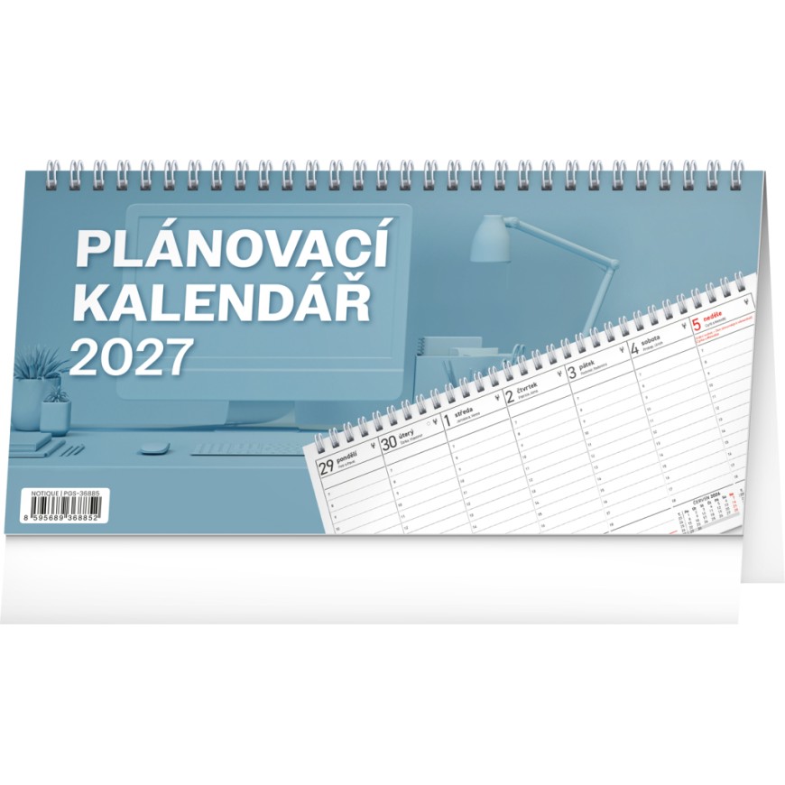 NOTIQUE Stolní kalendář Plánovací 2027, 25 x 12,5 cm