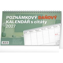 NOTIQUE Stolní kalendář Poznámkový daňový s citáty 2027, 25 x 14,5 cm NOTIQUE Stolní kalendář Poznámkový daňový s citáty 2027, 25 x 14,5 cm