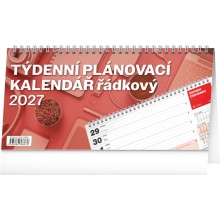 NOTIQUE Stolní kalendář Plánovací řádkový 2027, 25 x 12,5 cm NOTIQUE Stolní kalendář Plánovací řádkový 2027, 25 x 12,5 cm
