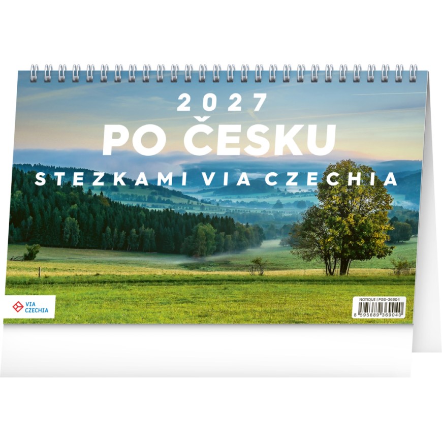 NOTIQUE Stolní kalendář Po Česku stezkami Via Czechia 2027, 23,1 x 14,5 cm NOTIQUE Stolní kalendář Po Česku stezkami Via Czechia 2027, 23,1 x 14,5 cm
