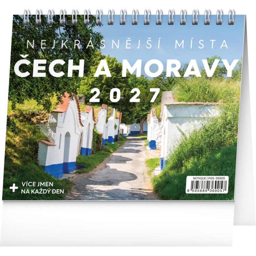 NOTIQUE Stolní kalendář Nejkrásnější místa Čech a Moravy 2027, 16,5 x 13 cm NOTIQUE Stolní kalendář Nejkrásnější místa Čech a Moravy 2027, 16,5 x 13 cm