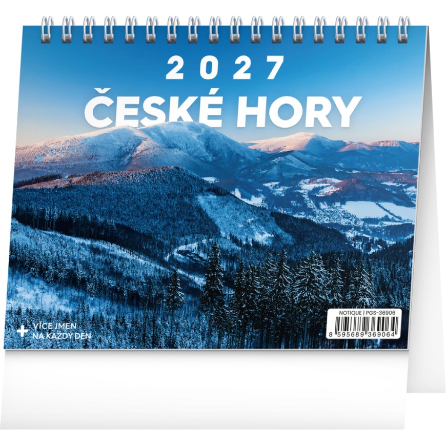 NOTIQUE Stolní kalendář České hory 2027, 16,5 x 13 cm