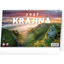 NOTIQUE Stolní kalendář Krajina CZ/SK 2027, 23,1 x 14,5 cm NOTIQUE Stolní kalendář Krajina CZ/SK 2027, 23,1 x 14,5 cm