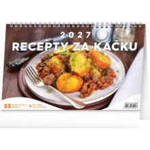 NOTIQUE Stolní kalendář Recepty za kačku 2027, 23,1 x 14,5 cm NOTIQUE Stolní kalendář Recepty za kačku 2027, 23,1 x 14,5 cm