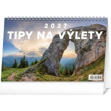 NOTIQUE Stolový kalendár Tipy na výlety 2027, 23,1 x 14,5 cm NOTIQUE Stolový kalendár Tipy na výlety 2027, 23,1 x 14,5 cm