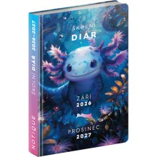 NOTIQUE Školní diář Axolotl (září 2026 – prosinec 2027), 9,8 x 14,5 cm NOTIQUE Školní diář Axolotl (září 2026 – prosinec 2027), 9,8 x 14,5 cm