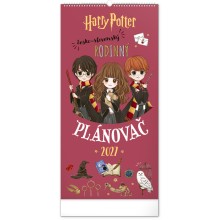 NOTIQUE Nástěnný kalendář Rodinný plánovací Harry Potter 2027, 21 x 42 cm NOTIQUE Nástěnný kalendář Rodinný plánovací Harry Potter 2027, 21 x 42 cm