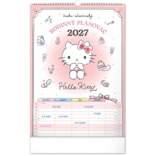 NOTIQUE Nástěnný kalendář Rodinný plánovací Hello Kitty XL 2027, 33 x 46 cm NOTIQUE Nástěnný kalendář Rodinný plánovací Hello Kitty XL 2027, 33 x 46 cm