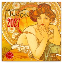NOTIQUE Poznámkový kalendář Alfons Mucha 2027, 20 x 20 cm NOTIQUE Poznámkový kalendář Alfons Mucha 2027, 20 x 20 cm
