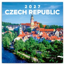 NOTIQUE Poznámkový kalendář Česká republika 2027, 20 x 20 cm NOTIQUE Poznámkový kalendář Česká republika 2027, 20 x 20 cm