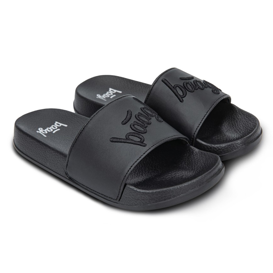 BAAGL Pantofle Logo Black vel. 28