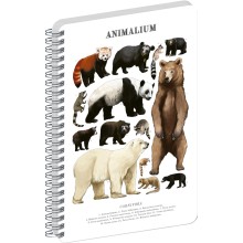NOTIQUE Spirálový blok Animalium – Medvědovité šelmy, čistý, A4 NOTIQUE Spirálový blok Animalium – Medvědovité šelmy, čistý, A4