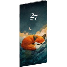NOTIQUE Kapesní diář Spící Liška 2027, plánovací měsíční, 8 x 18 cm NOTIQUE Kapesní diář Spící Liška 2027, plánovací měsíční, 8 x 18 cm