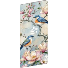 NOTIQUE Kapesní diář Ptáčci 2027, plánovací měsíční, 8 x 18 cm NOTIQUE Kapesní diář Ptáčci 2027, plánovací měsíční, 8 x 18 cm