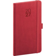 NOTIQUE Kapesní diář Diamante 2027, červený, 9 x 15,5 cm NOTIQUE Kapesní diář Diamante 2027, červený, 9 x 15,5 cm