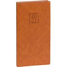 NOTIQUE Kapesní diář Prestigio 2027, hnědý, 9 x 15,5 cm NOTIQUE Kapesní diář Prestigio 2027, hnědý, 9 x 15,5 cm