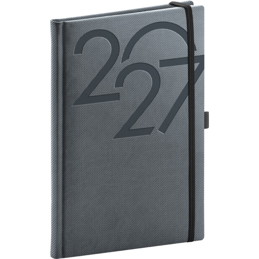 NOTIQUE Týdenní diář Ajax 2027, černý, 15 x 21 cm