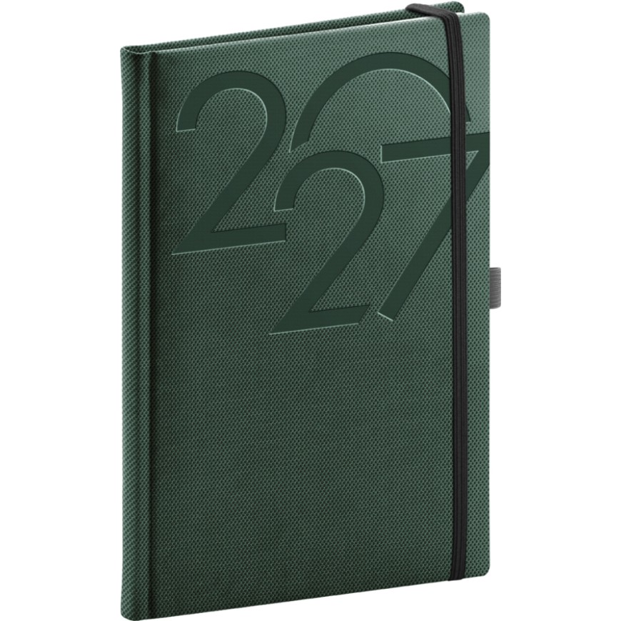 NOTIQUE Týdenní diář Ajax 2027, zelený, 15 x 21 cm