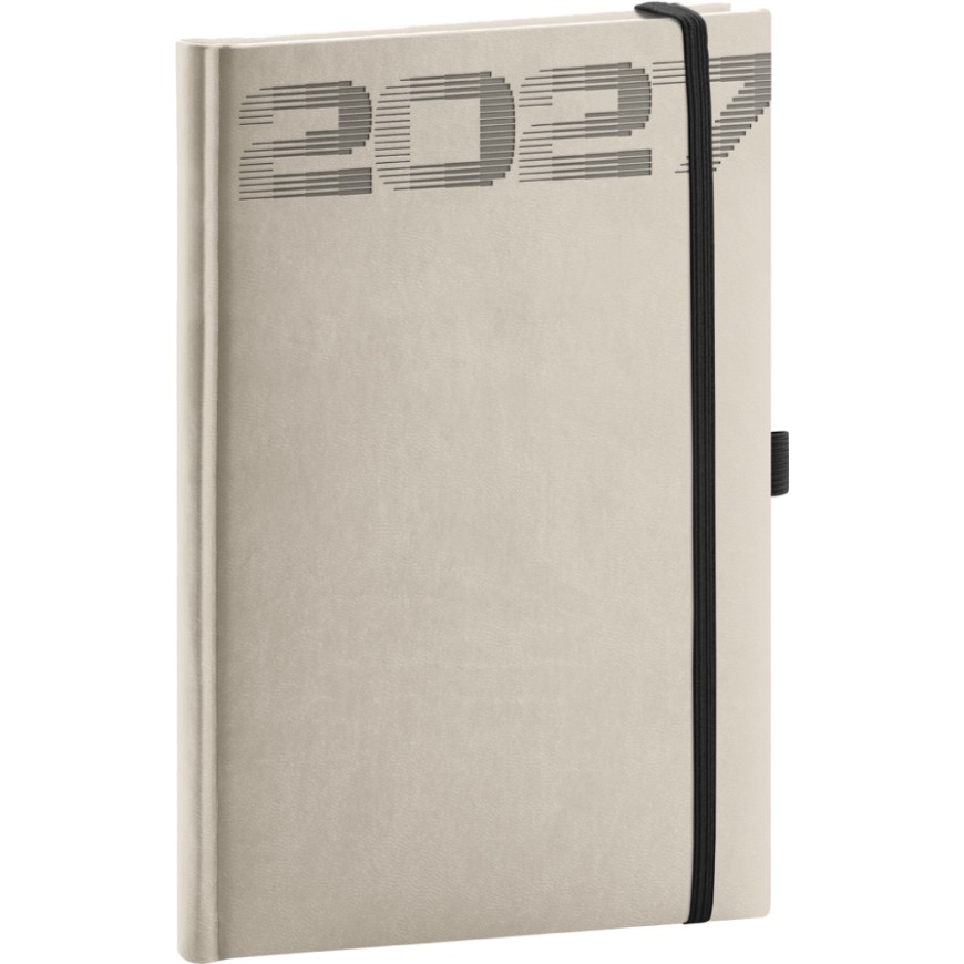 NOTIQUE Týdenní diář Aprint Top 2027, světle šedý, 15 x 21 cm